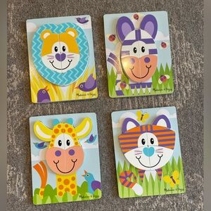 Melissa and Doug Colorful Animal Puzzles for toddlers